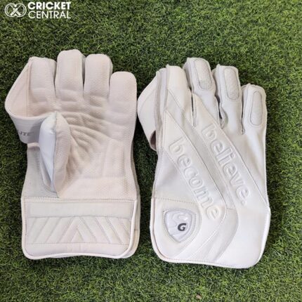 White wicketkeeping gloves for cricket from SG