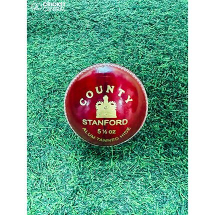 Red Leather Cricket ball with hand stitched seam from SF