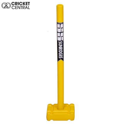 Single Yellow plastic cricket stump with base from SS