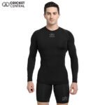 Black compression full sleeves top for Cricket innerwear from Shrey