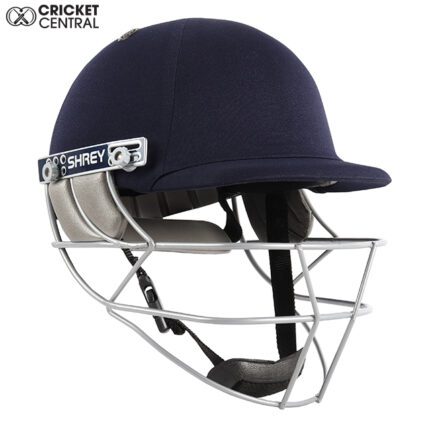 Navy blue helmet Match 2.0 with stainless steel grill from Shrey
