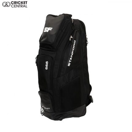 Black cricket duffle kit bag with pockets from SF