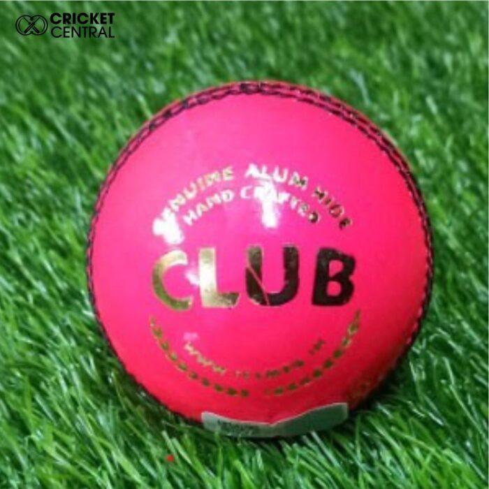 Pink Hand-stitched seam SG Club Cricket Ball