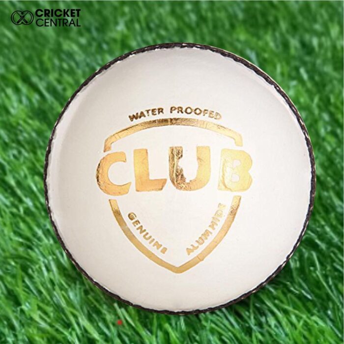 Premium SG Club Leather White Cricket Ball